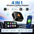4IN1 Wireless CarPlay Android Auto Dongle Wired To Wireless Converter AirPlay Miracast Screen Mirror Bluetooth WiFi Auto Connect