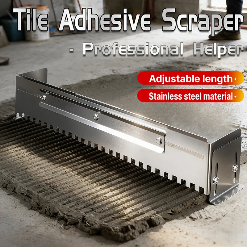 300-600mm Adjustable Notched Trowel Mortar Comb for Fast and Even Application of Adhesive on the Floor