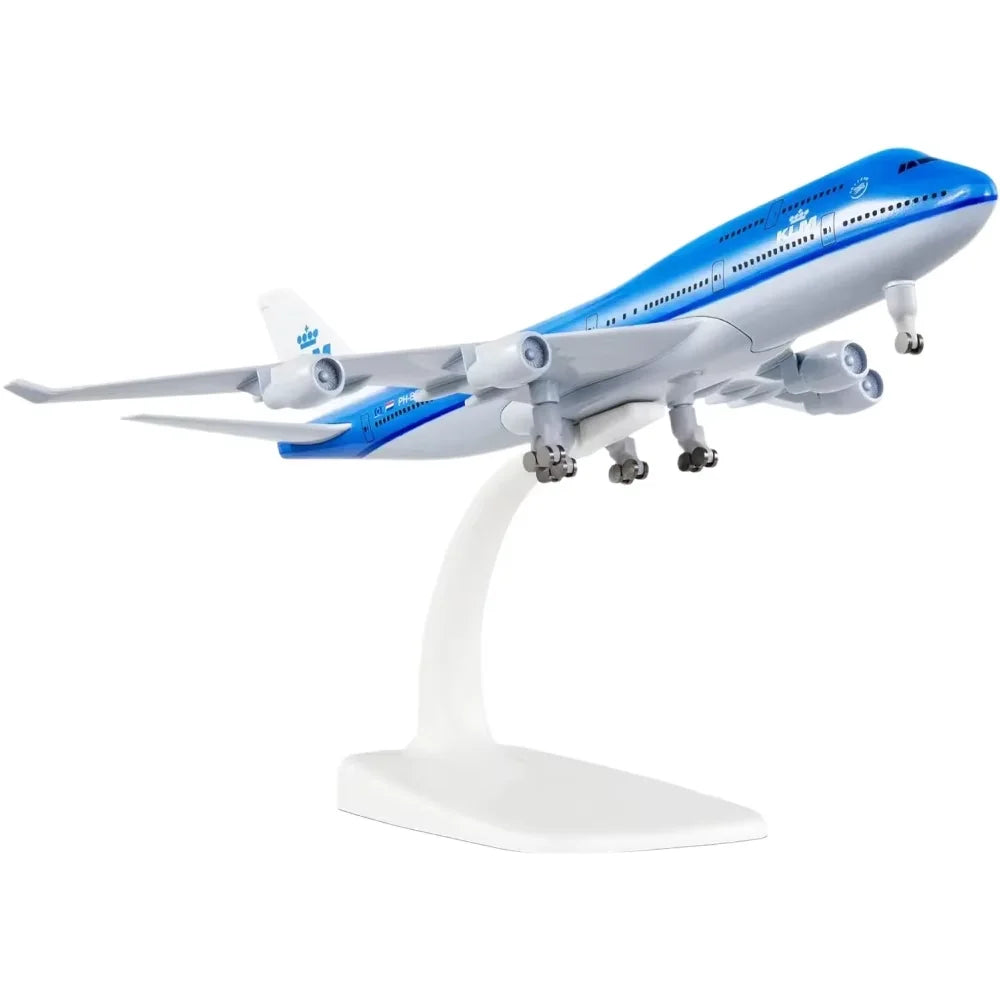 20cm Klm Royal Dutch 747 B747 Scale Airplanes Metal Model Plane Diecast 1/300 Airplane Models Collect Gifts
