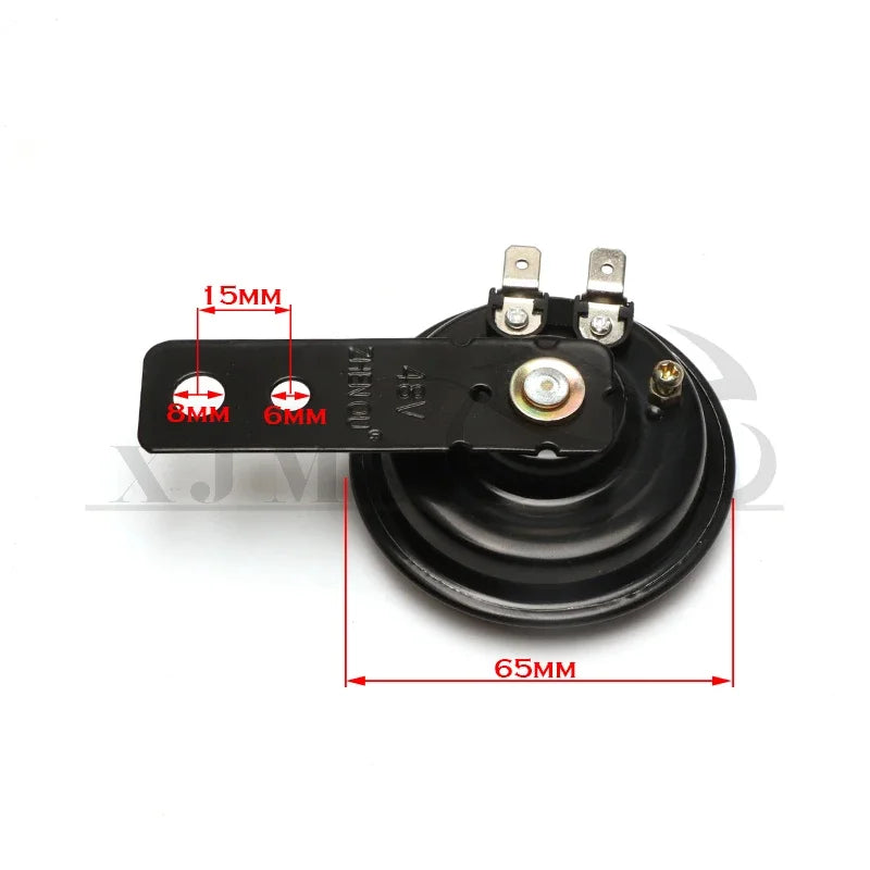 Motorcycle Accessory Universal 12V 24V 36V 48V 60V Waterproof Round Loud Horn Speaker for Scooter Motocross ATV modified parts