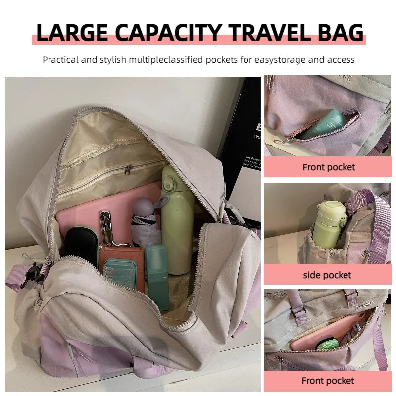 Sports Duffels Bag Travel Handbag Independent Shoe Compartment Suitable for Sports Fitness Travel Weekend Stays Business Travel