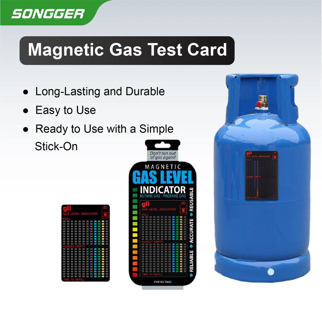 LPG Gas Level Indicator Magnetic Card Tank Gauge Sticker Gas Bottle Level Indicator Temperature Sensitive