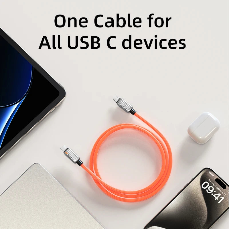 CABLETIME USB C to USB C Cable PD240W Type C Cable Fast Charging PD 3.1 Cable Zinc Alloy 480Mbps Data Transmission for Laptop iPhone 17 Pro Max