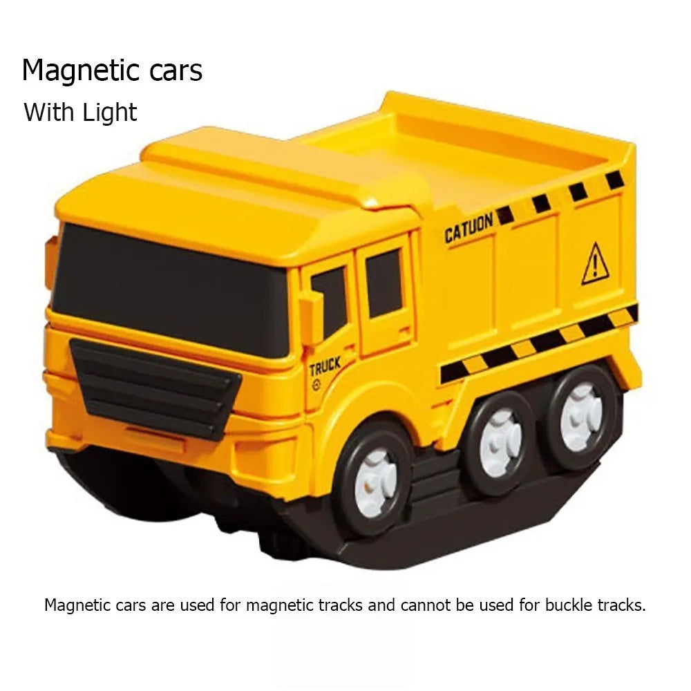 Fun Plastic Magnetic Tracks Train Smooth Steady Driving Intelligent Toy Railway Track Toys Small Train Kids Toy