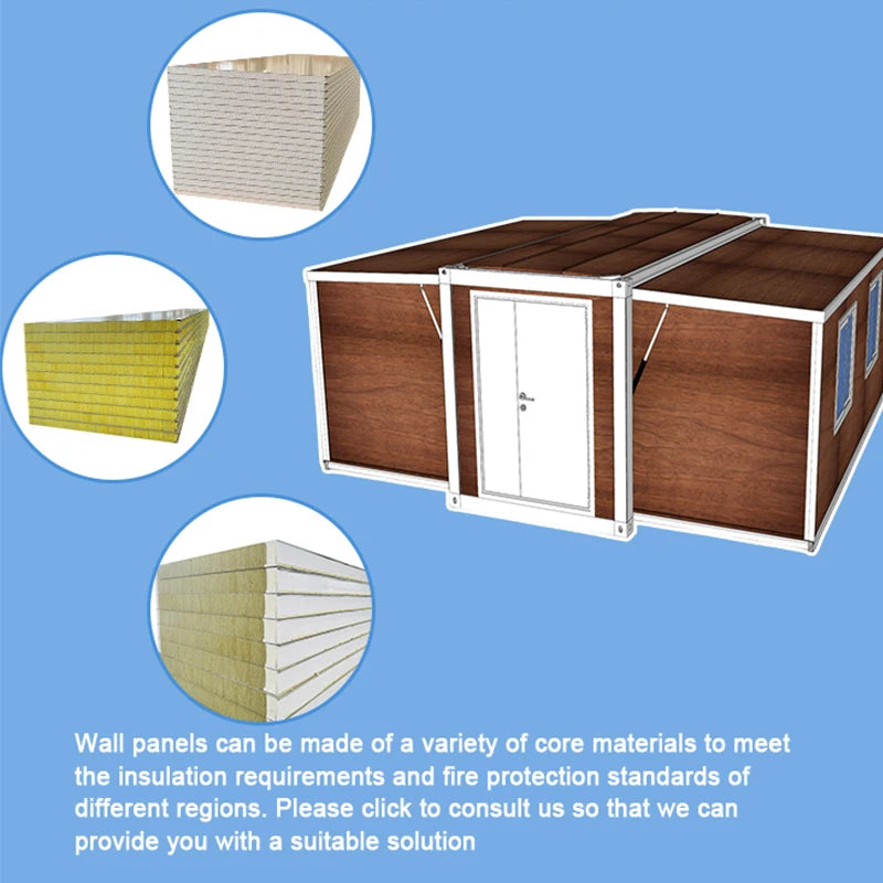 Hot Sale Double Wing Portable Home Sexpandable 10ft 20ft 30ft 40ft Container Houses Or Office Bedroom Bathroom Kitchen