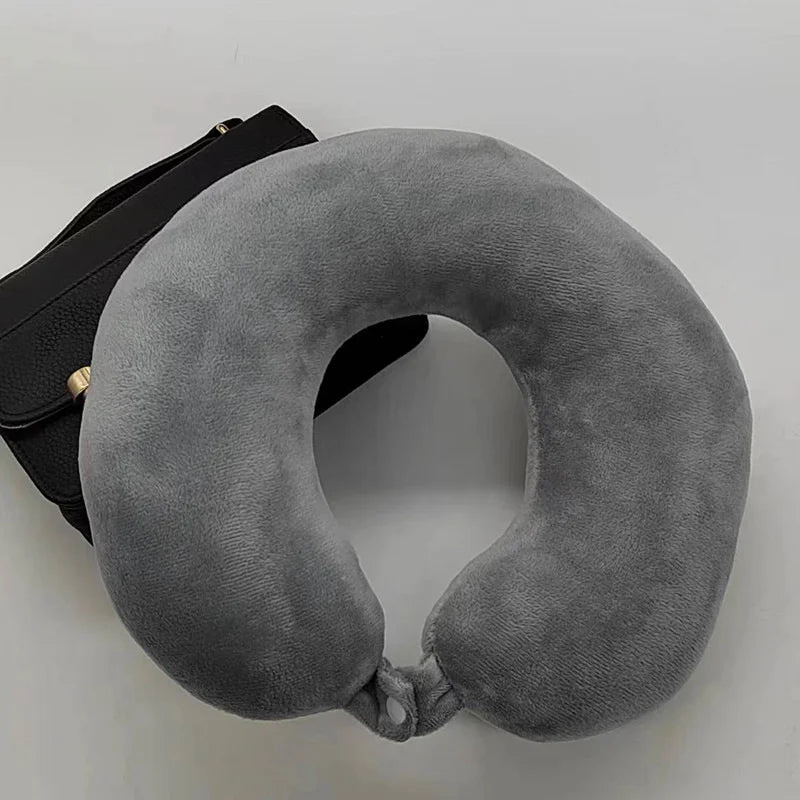 Simple fashion plush U-shaped pillow driving travel neck pillow nap pillow comfortable relief fatigue