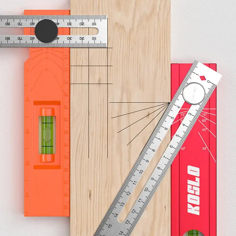 Marking Protractor Multi Angle Ruler Foldable Depth Measuring Tool Gauge For Woodworking Leveling Posit