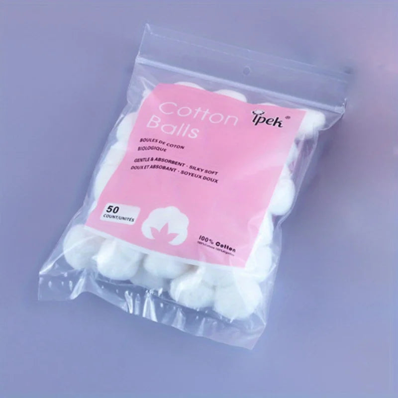 50/100/200 Pcs Nail Polish Remover Cotton Wool Balls Cleaning Tool Nail Art Cleaner Manicure Tools