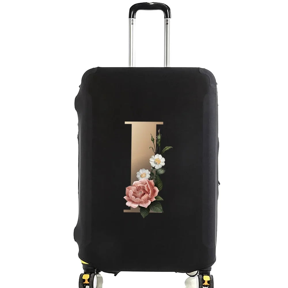 Travel Suitcase Protective Covers Thick Elastic Luggage Cover Protector for 18"-28"Baggage Travel Bag Case Gold Letter Printed