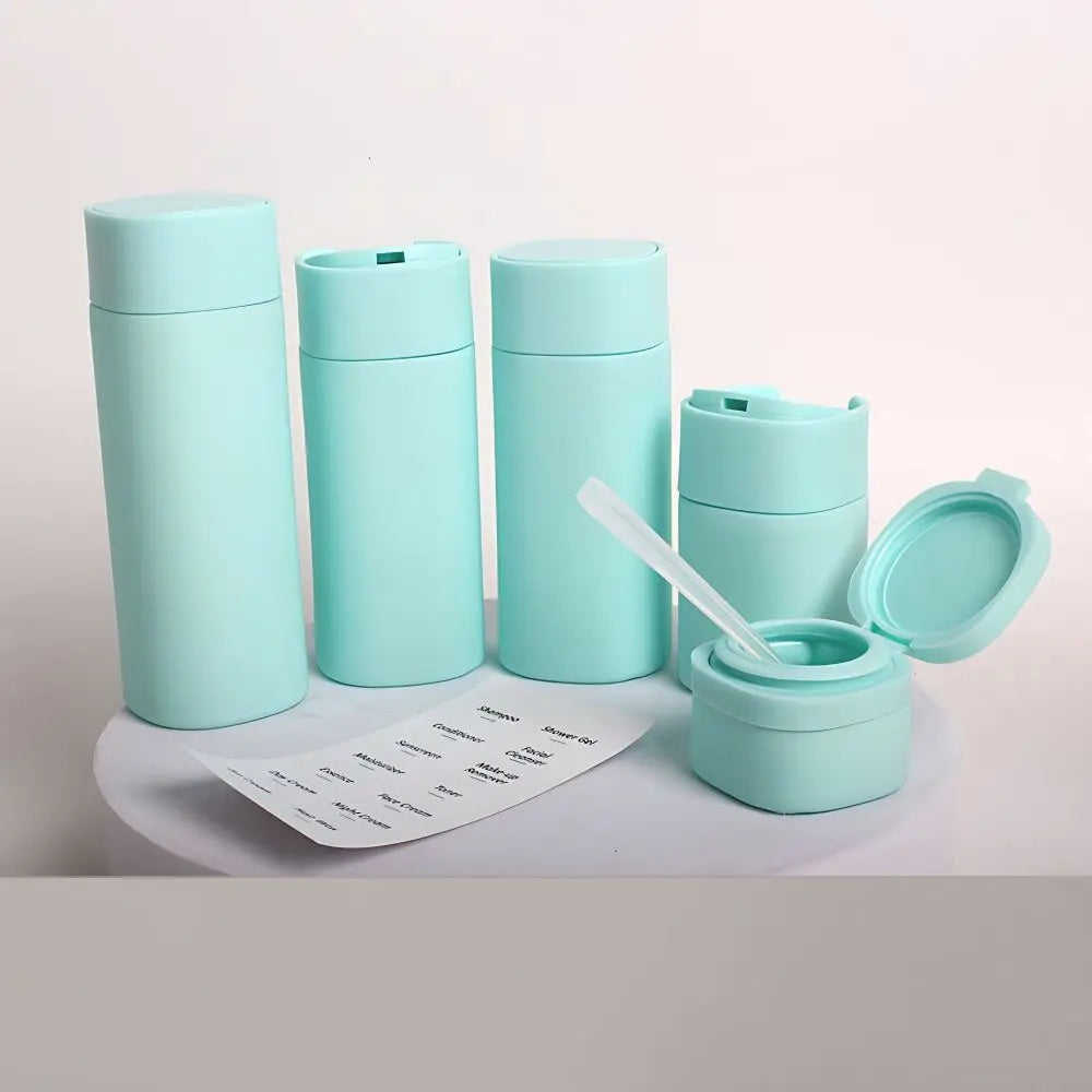 Silicone Travel Bottle Set Squeezable Container Odorless Toiletries Bottle Set Convenient Leak-proof Lotion Storage Bottle