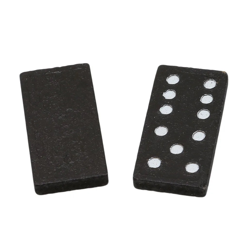 28 Pcs Black Dominoes Wooden Box With Black Dominoes Wooden Board Game Teaching Aids Party Game Children's Day Gift