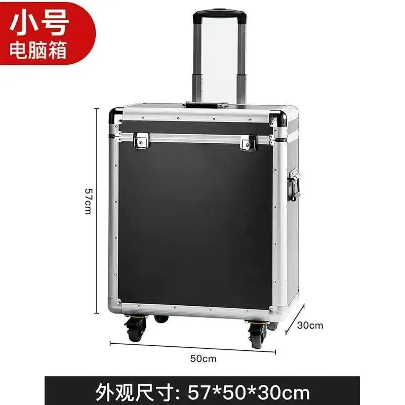 Desktop computer protection case Aluminum alloy aviation case carrying chassis host display sound card protection box equipment