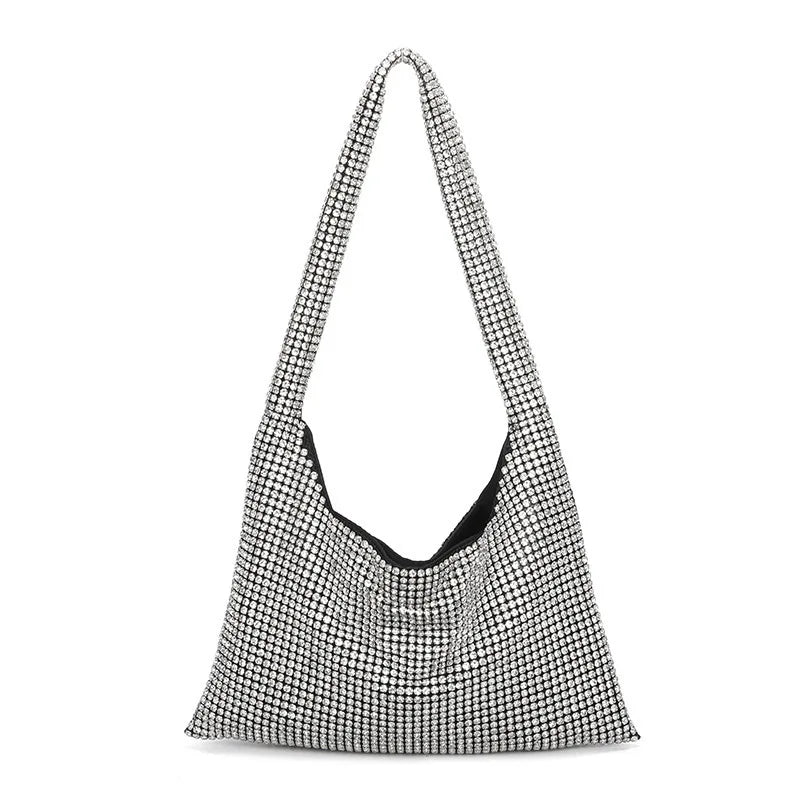 Full Diamond Underarm Bag Women's Bag Spring Fashion Diamond-encrusted Handbag Luggage Rhinestone Purse Sac De Marque Luxe Femme