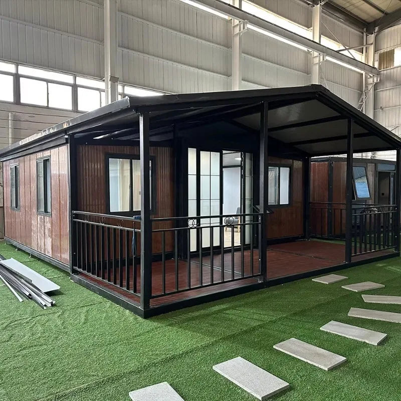 Customized 20/30/40FT Prefabricated House Mobile Steel Expandable Container Home with 3 Bedrooms Ready To Live in Tiny House