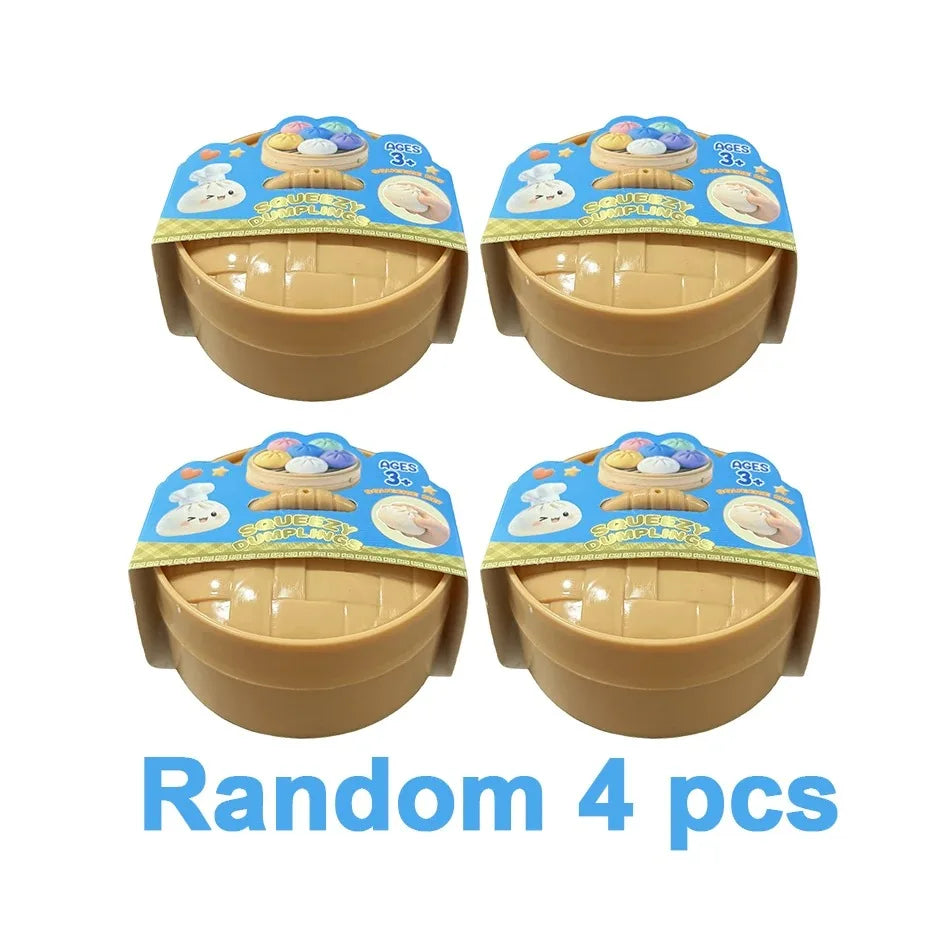 Glitter Dumpling Squishy ULTRA RARE Gold Glitter Hidden Edition Dumplings Sensory Steamer Soft TPR Dough Ball for Stress Relief