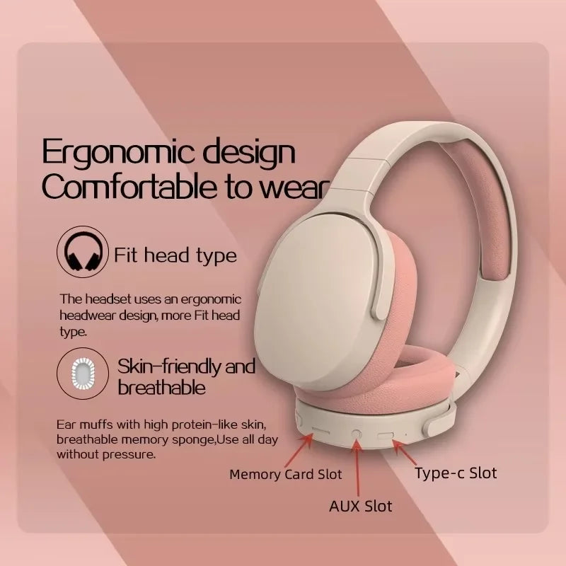 Bluetooth Headsets Gaming Headphones Dual Mode Wireless Earphones Foldable Noise Reduction Music Headsets For iPhone Xiaomi