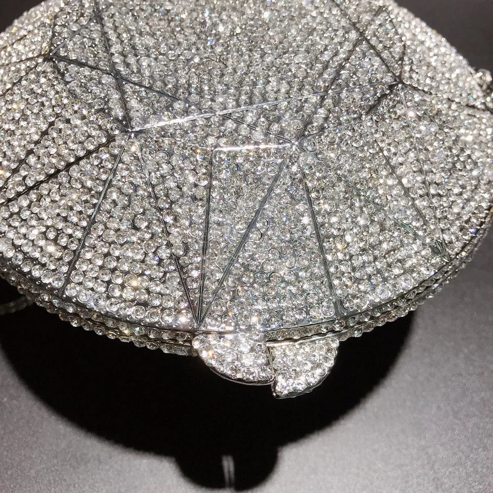 Three-Dimensional Diamond Shape Evening Bag full of Diamond Crystal Bag Ladies Handbag Banquet Women's Bag Luxury Designer Bags