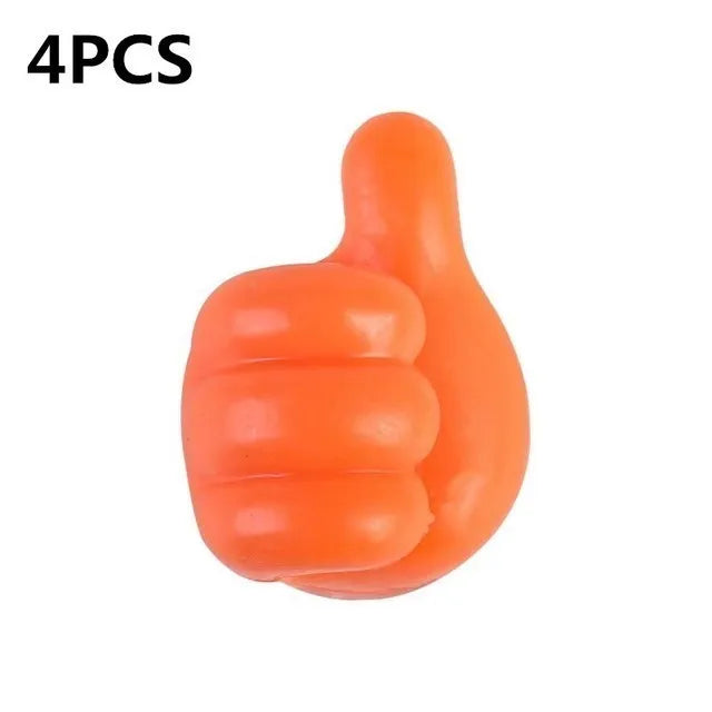 Multifunctional Silicone Thumb Hook Wire Organizer Hand Desk Dormitory Non-perforated Charging Line Fixed Receive Adhesive Hooks