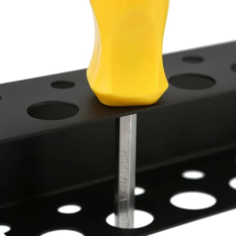 Screw Organizer Wall Mount 23-hole Screwdriver Storage Rack Manual Tools Holder Hammer Rack Pliers Hardware Tool Organizer