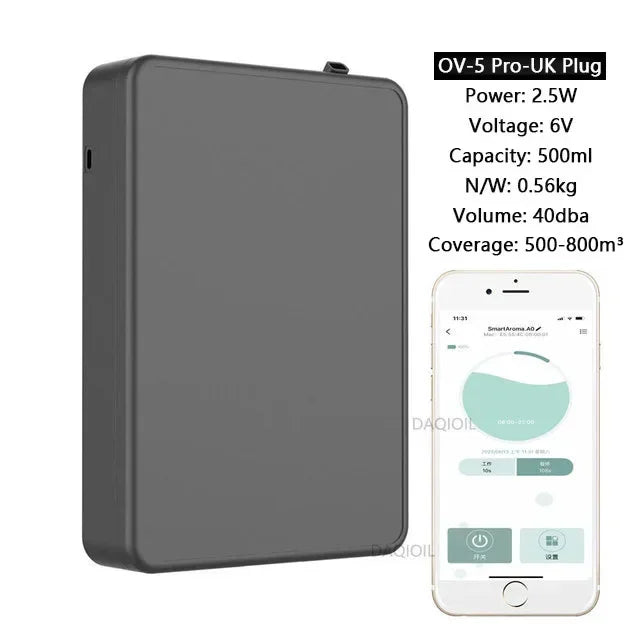 Smart Aroma Diffuser Wall Mounted Essential Oil Diffuser  APP Control Fragrance Diffuser Big Coverage Scent Machine Hotel Home