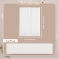 50pcs Pre-Folded Vellum Jackets - White Flower- Wedding Invitations Vellum Wraps - Full Bloom Design for Wedding, Baby Shower