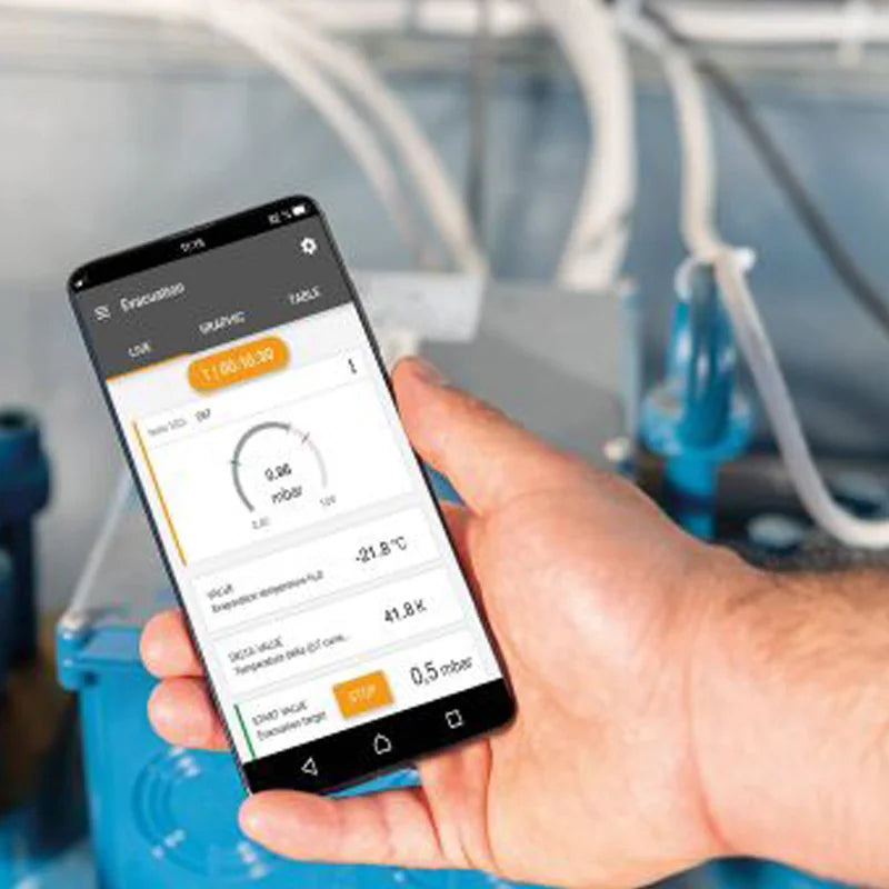 Testo 552 Digital Vacuum Gauge Testo 552i Smartphone App Controlled Wireless Air Conditioning Refrigeration Systems Vacuum Probe