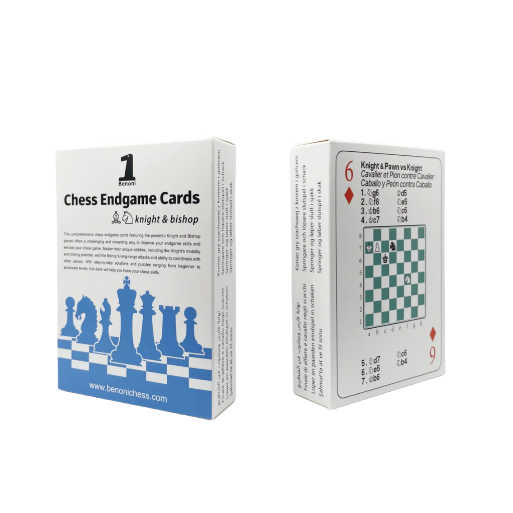 Benoni Chess Openings Cards -  Best gift for chess lovers to study chess strategy, tactics, opening moves