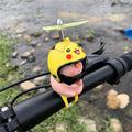 Pink Pig with Helmet Propeller Cute Little Wind-breaking Duck Road Bike Motor Helmet Riding Cycling Car Cute Ornament Decor