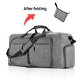 Fmeida 65L Duffle Bag with Shoes Compartment, Foldable Travel Duffel Bags for Men Women, Large Packable Travel Bag Water Repellent & Tear Resistant
