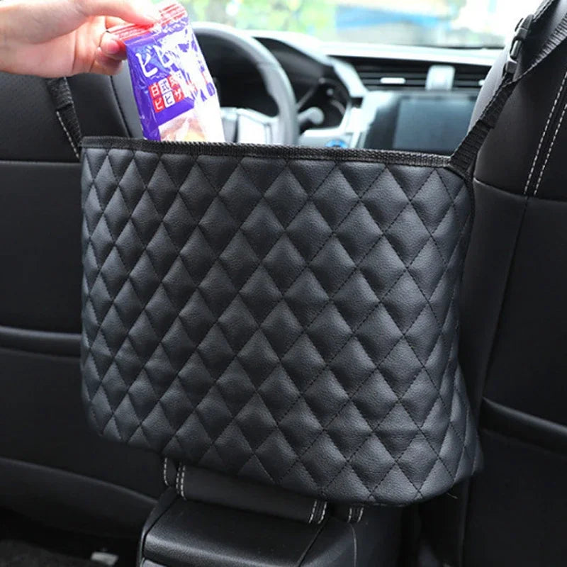 Large Capacity Car Front Seat Gap Hanging Storage Bag Adjustable Strap Travel Holder