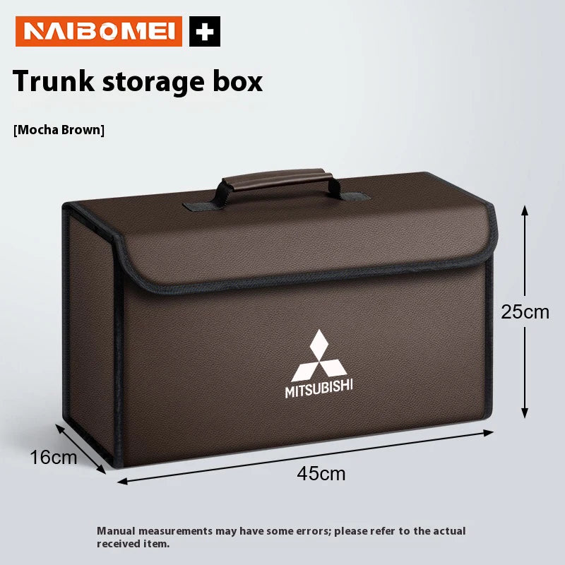 For Mitsubishi Outlander Pajero L200 Triton Colt Lancer EX Evolution X Car Trunk Storage Box Organizer Foldable Container Bag