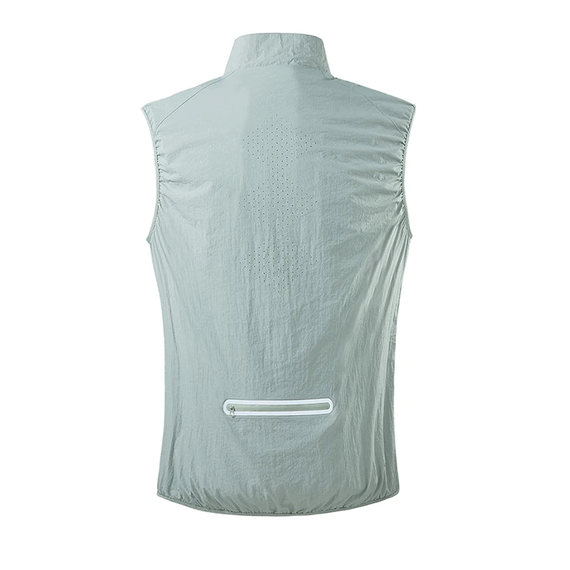 JNLN Summer Working Vest Men Women Waterproof Self-Storage Running Vests Unisex Mountaineering Camping Hiking Sleeveless Jacket