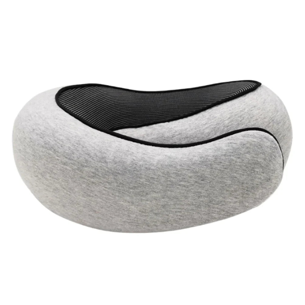 Memory Foam Travel Neck Pillow, 360-Degree Head & Chin Support Pillow for Home, Airplanes and Car Use
