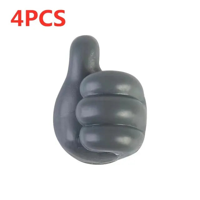 Multifunctional Silicone Thumb Hook Wire Organizer Hand Desk Dormitory Non-perforated Charging Line Fixed Receive Adhesive Hooks