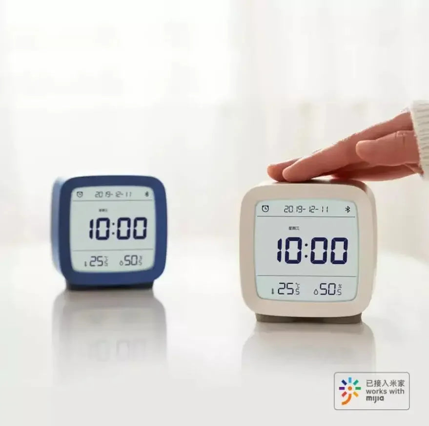 Cleargrass Qingping Bluetooth Smart Alarm Clock Temperature Humidity Display LCD Screen Adjust Night light For Xiaomi Mihome APP