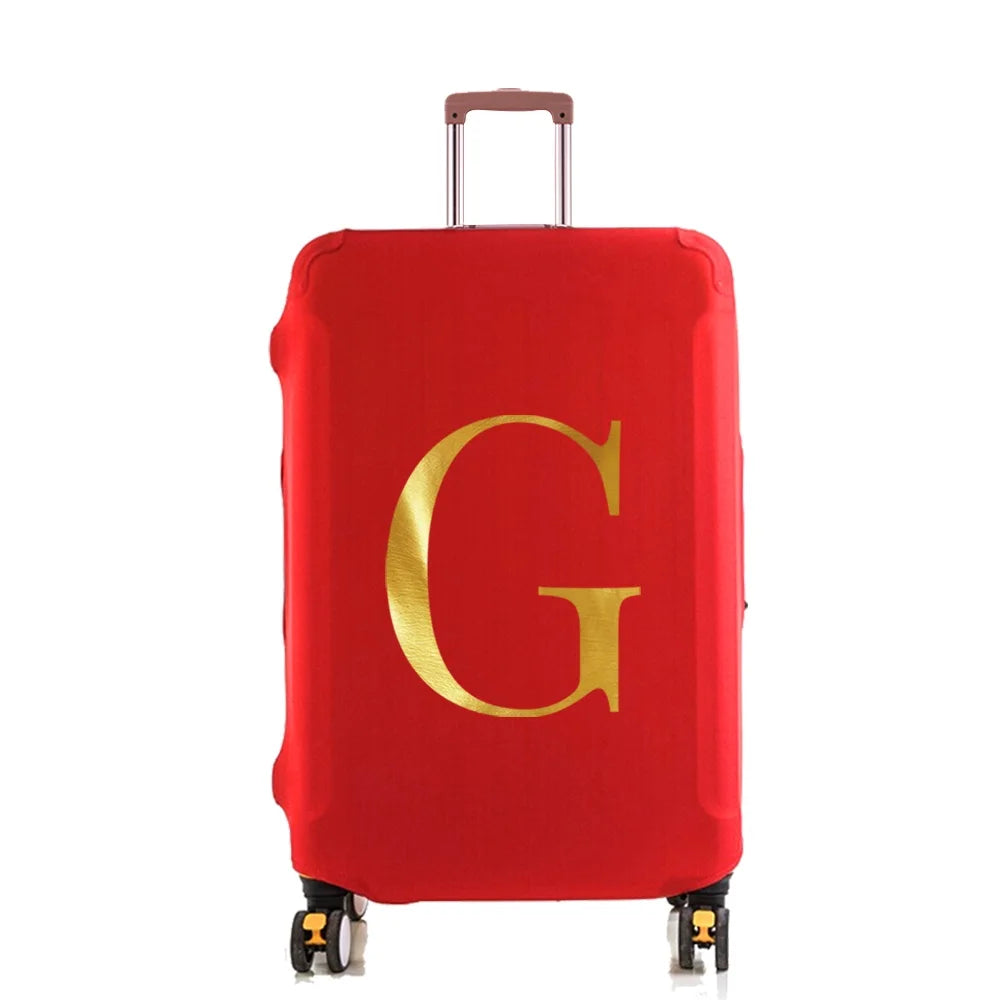 Luggage Cover Protector Elastic Fashion Suitcase Dust Cover Fit 18-28 Inch Trolley Baggage Letter Name Print Travel Accessories