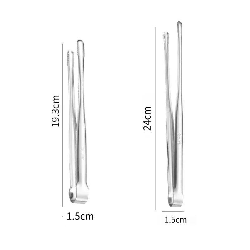 304 Stainless Steel Grill Tongs Food Clip BBQ Steak Clip Bread Tong Cooking Utensils Party Non-Slip Kitchen Gadgets Accessories