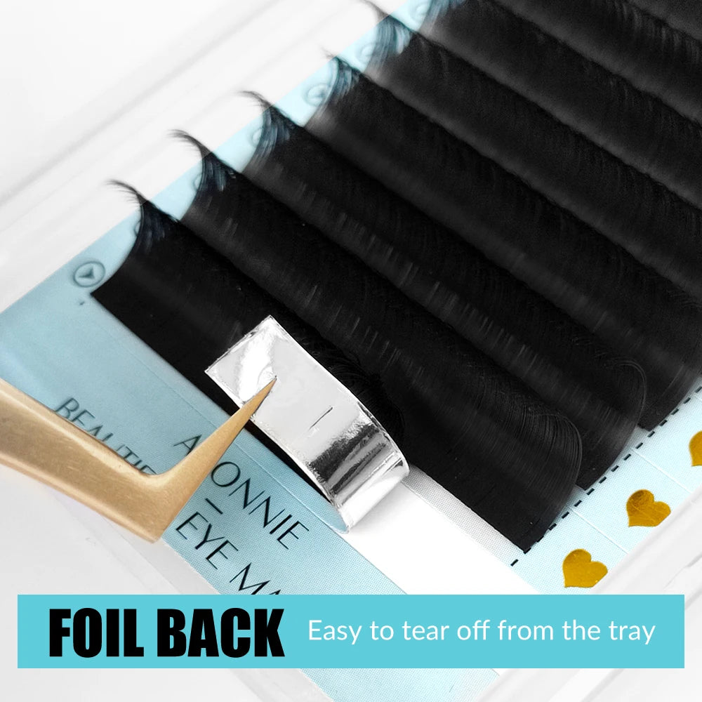 ABONNIE Velvet Cashmere Lashes Extension Classic Individual Matte Black Eyelash Extensions Premium Lash