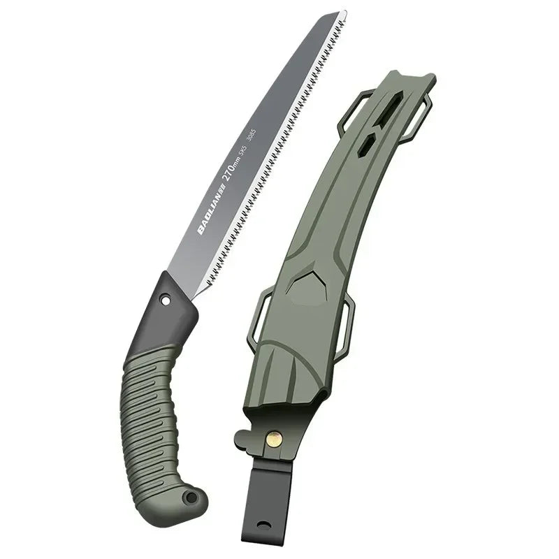 Ergonomic Folding Hand Saw for Outdoor Camping Backpacking Hiking - No-Slip Handle Wood Branch Cutting Tree Trimming Tool