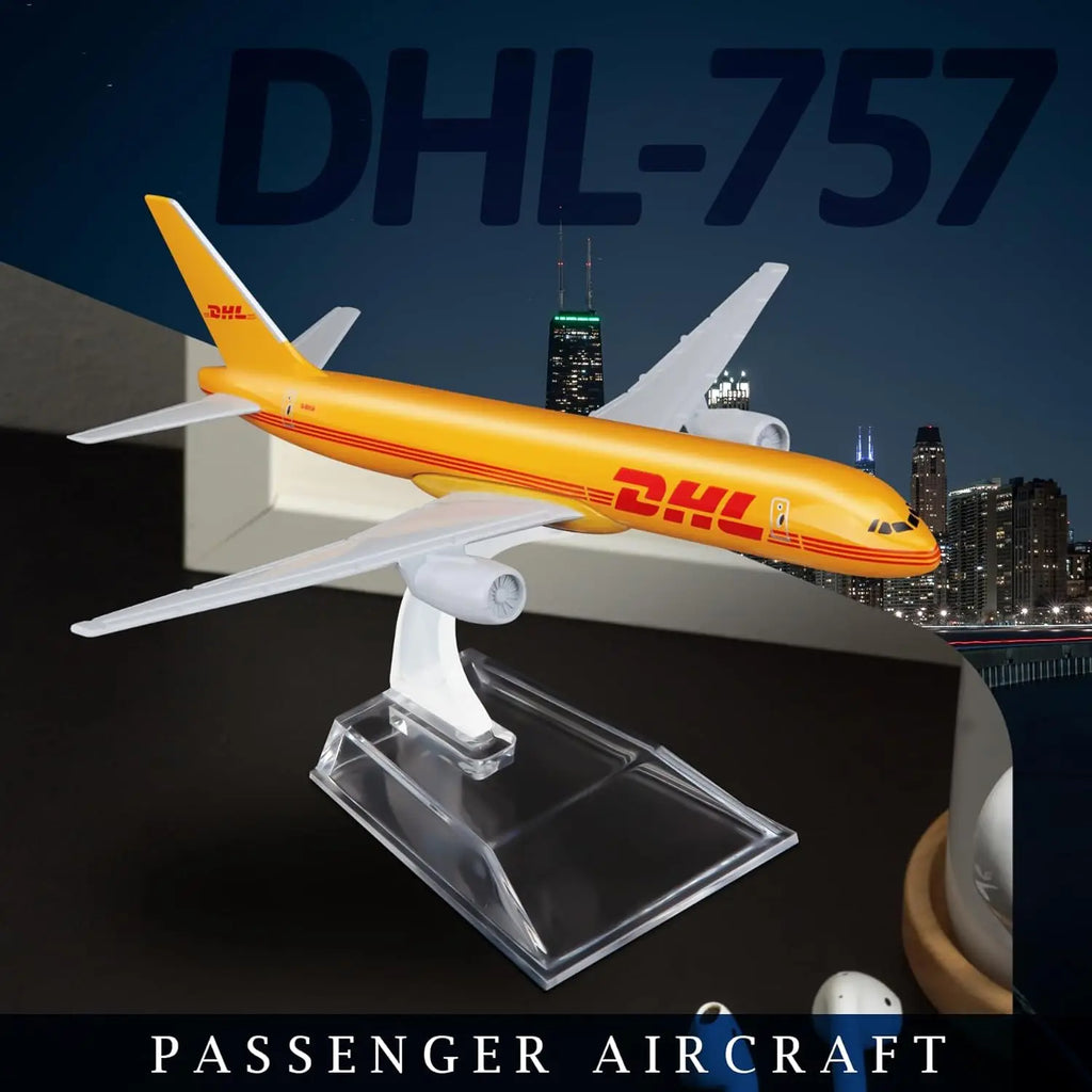1/400 Scale Model Plane B757 DHL Airlines Alloy Aircraft 16cm 757 Aircraft Model Toys Children's Collection Gifts Decoration