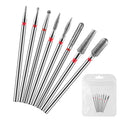 8PCS Diamond Nail Drill Bit Set Electric Milling Cutters For Manicure Cuticle Clean Manicure Drill Accessories