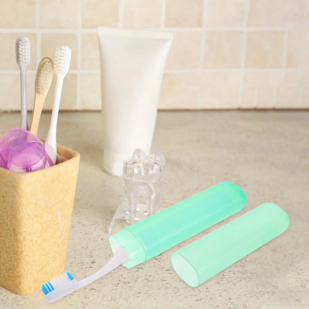 8Pcs Travel Toothbrush Holder Portable Lightweight Plastic Single Toothbrush Box Cover for Camping Vacation Business