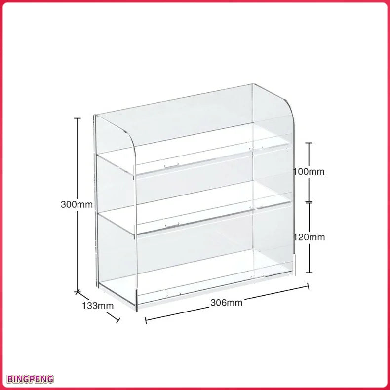Clear Acrylic Multi-layer Tier Display Case with Door Storage Box for Model Cars Building Blocks Figures Collectibles
