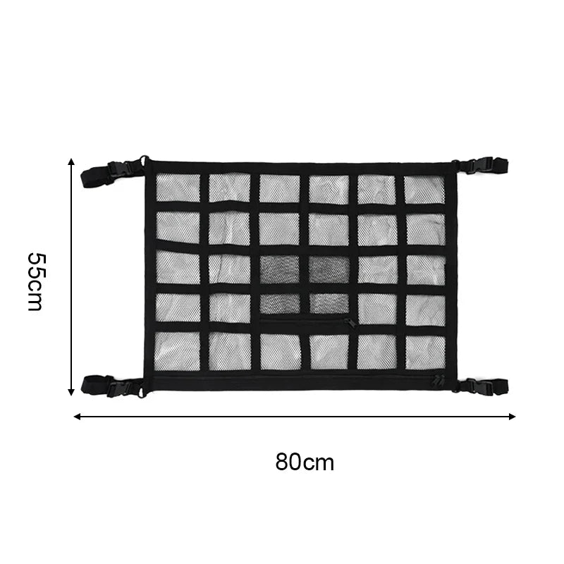 Car Roof Storage Organizer Automotive Ceiling Cargo Net Pocket Mesh Car Camping Accessories Storage Bag Roof Tent Two colors