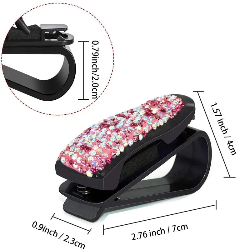 Car Vehicle Sun Visor Sunglasses Glasses Card Ticket Holder for Car Accessories Eyeglasses Holder Car Interior Supplies