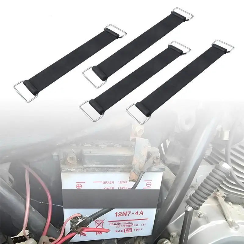 Suitable For All Motorcycles, Tricycles, And Scooters 2/4 Pack Of Motorcycle Rubber Battery Retaining Straps,