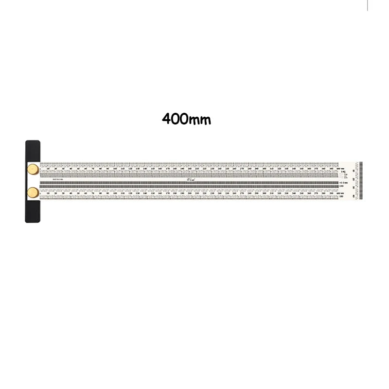 Woodworking High-precision Line Scribe 180-400mm T-type Ruler Hole Scribing Ruler Stainless Mark Line Gauge Measuring Tools