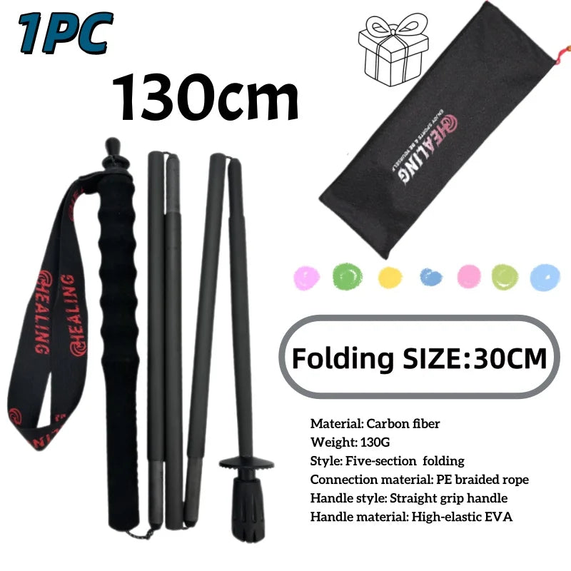 110g Ultra Light Weight Trekking Poles Foldable Hiking Sticks Carbon Fiber Hiking Poles Walking Sticks Trekking Walking Poles