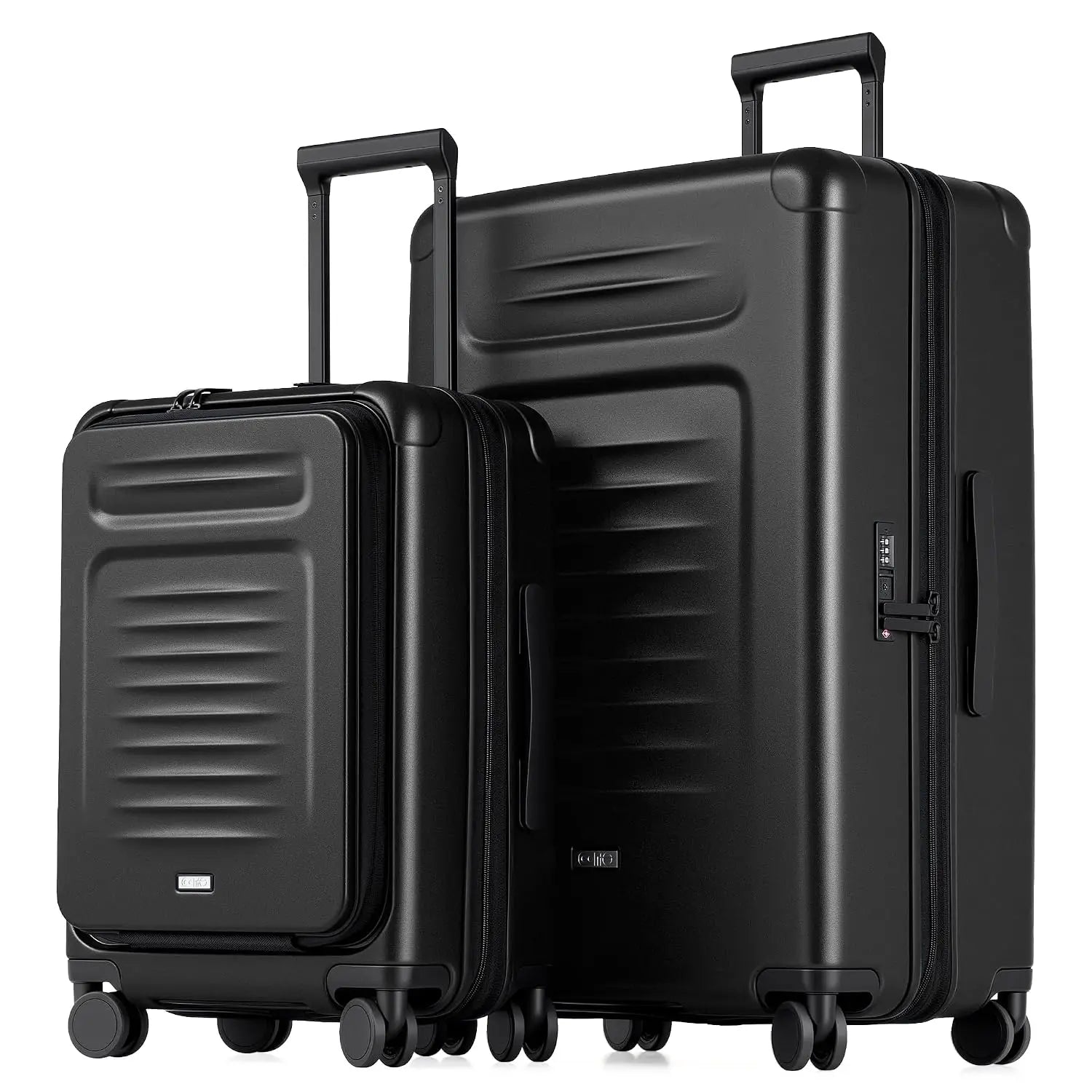 2 Piece Expandable Hardside Luggage Set Carry On & Large Checked Suitcase Spinner Wheels Travel Bags, Customized