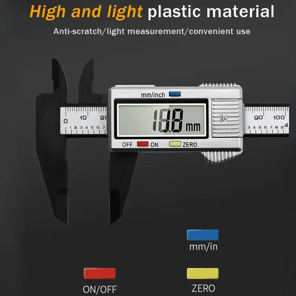 Electronic Digital Caliper Carbon Fiber Dial Vernier Caliper Gauge Micrometer Measuring Tool Digital Ruler